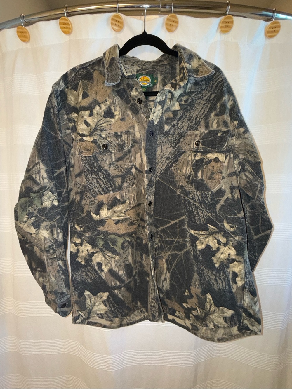 Vintage Cabela's Gray and Tan Camouflage Field Jacket